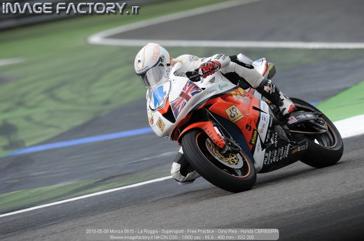 2010-05-08 Monza 0615 - La Roggia - Supersport - Free Practice - Gino Rea - Honda CBR600RR